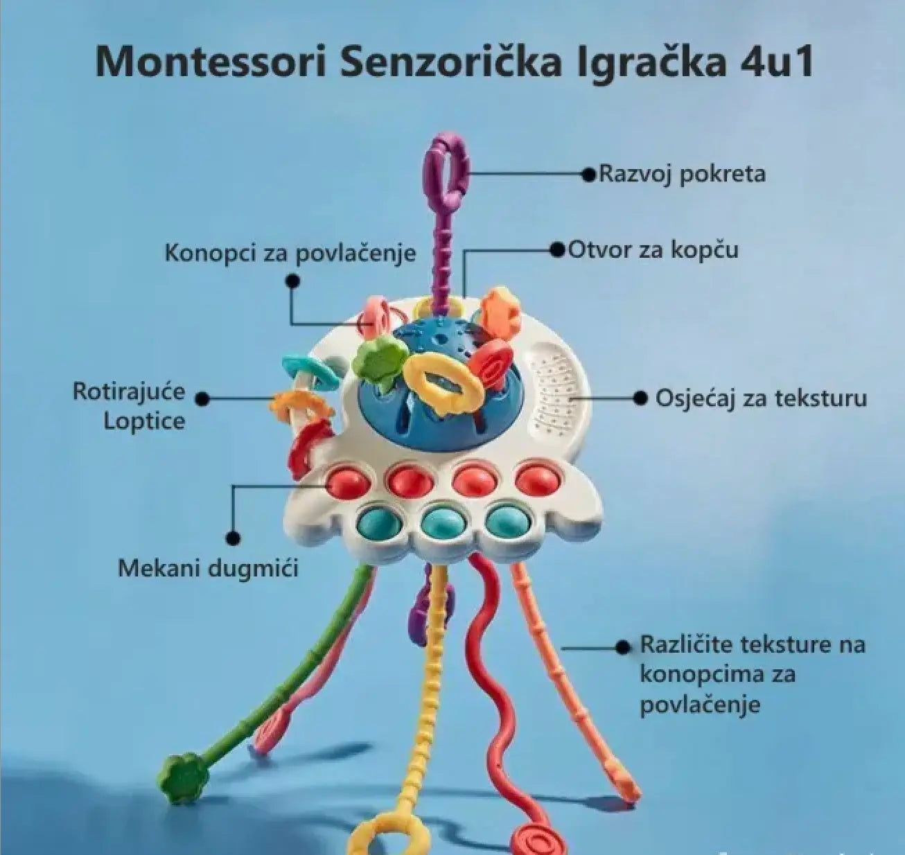 Montessori Senzorička Igračka 4u1