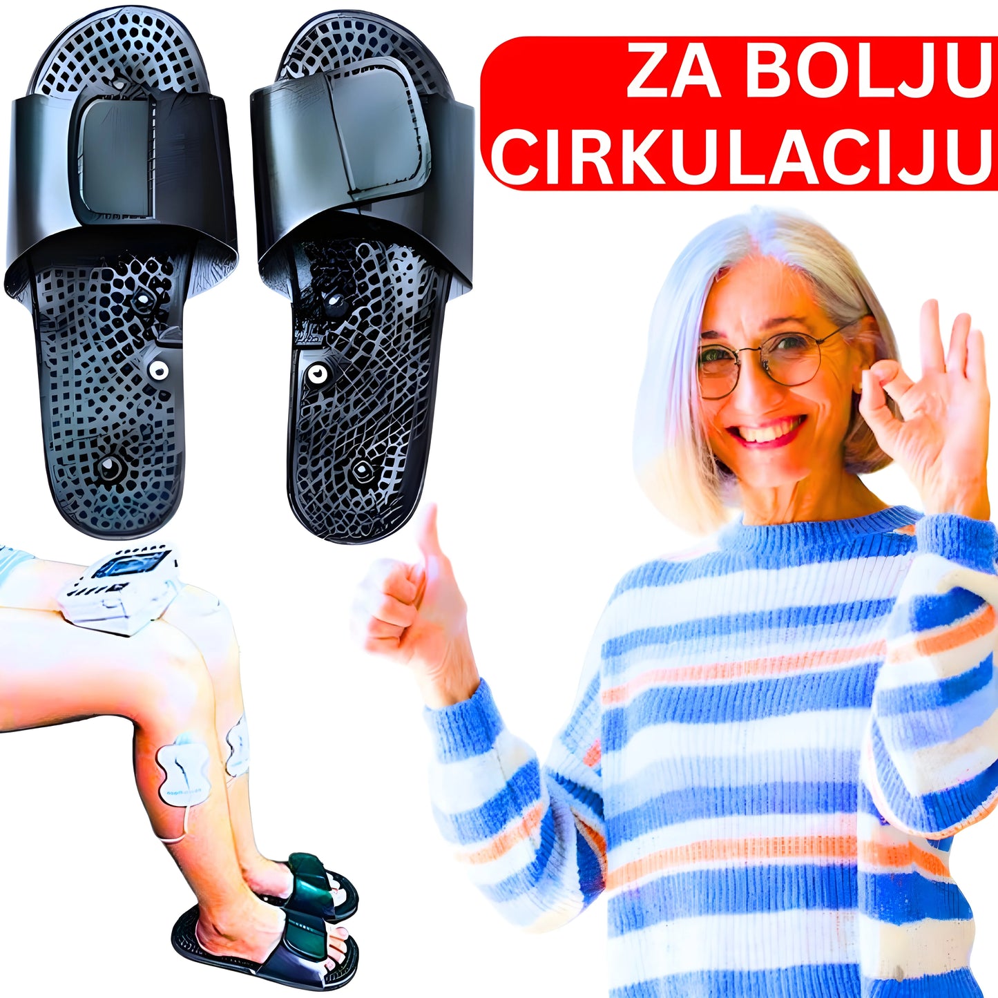 Elektro Masažer sa 8 Programa za Noge, Leđa, Vrat i Ruke