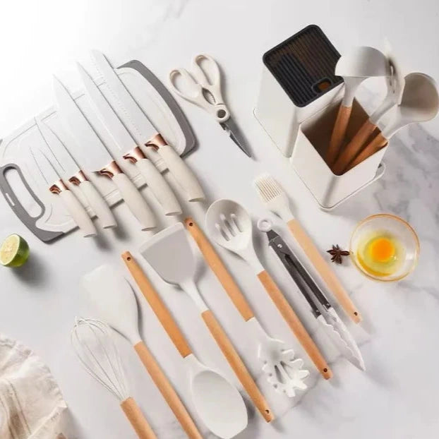 Elegantan silikonski kuhinjski set – 19 delova