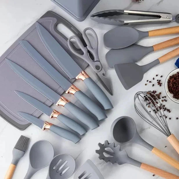 Elegantan silikonski kuhinjski set – 19 delova