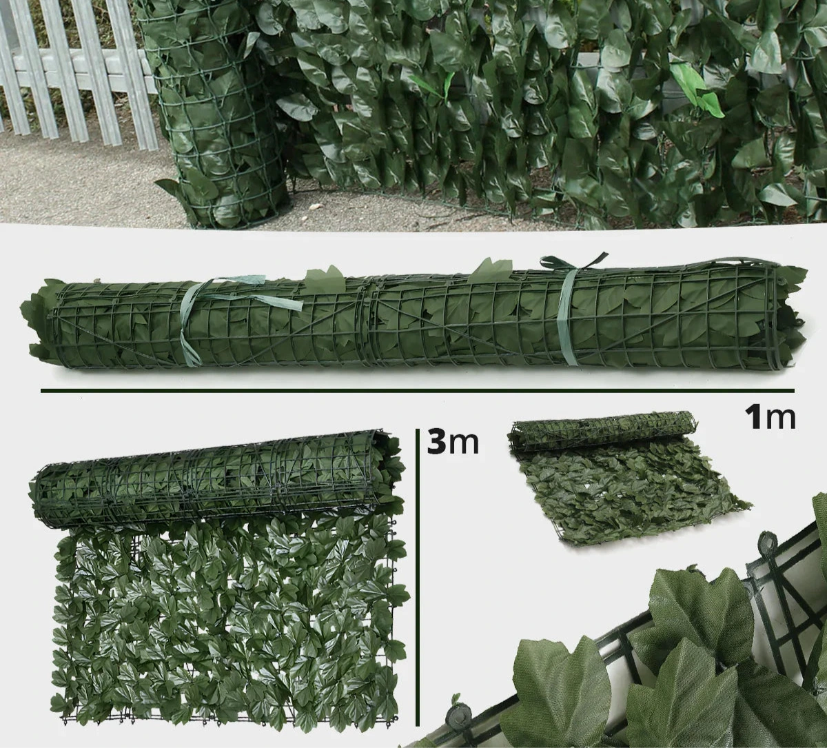 🌿 Ograda od veštačke trave 300x100 cm