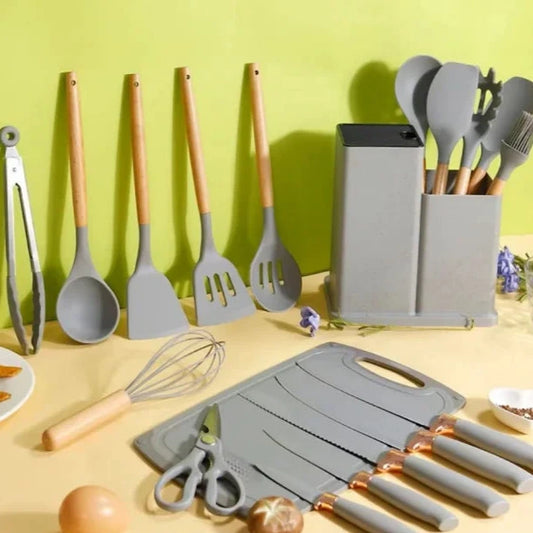 Elegantan silikonski kuhinjski set – 19 delova