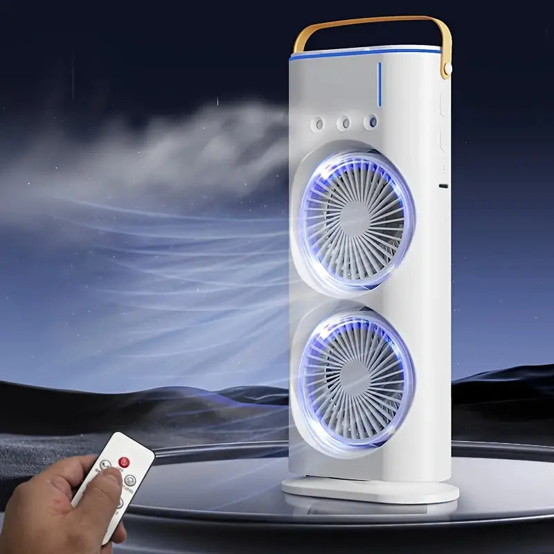 Bežični pokretni dupli ventilator sa funkcijom Vodenog Hlađenja
